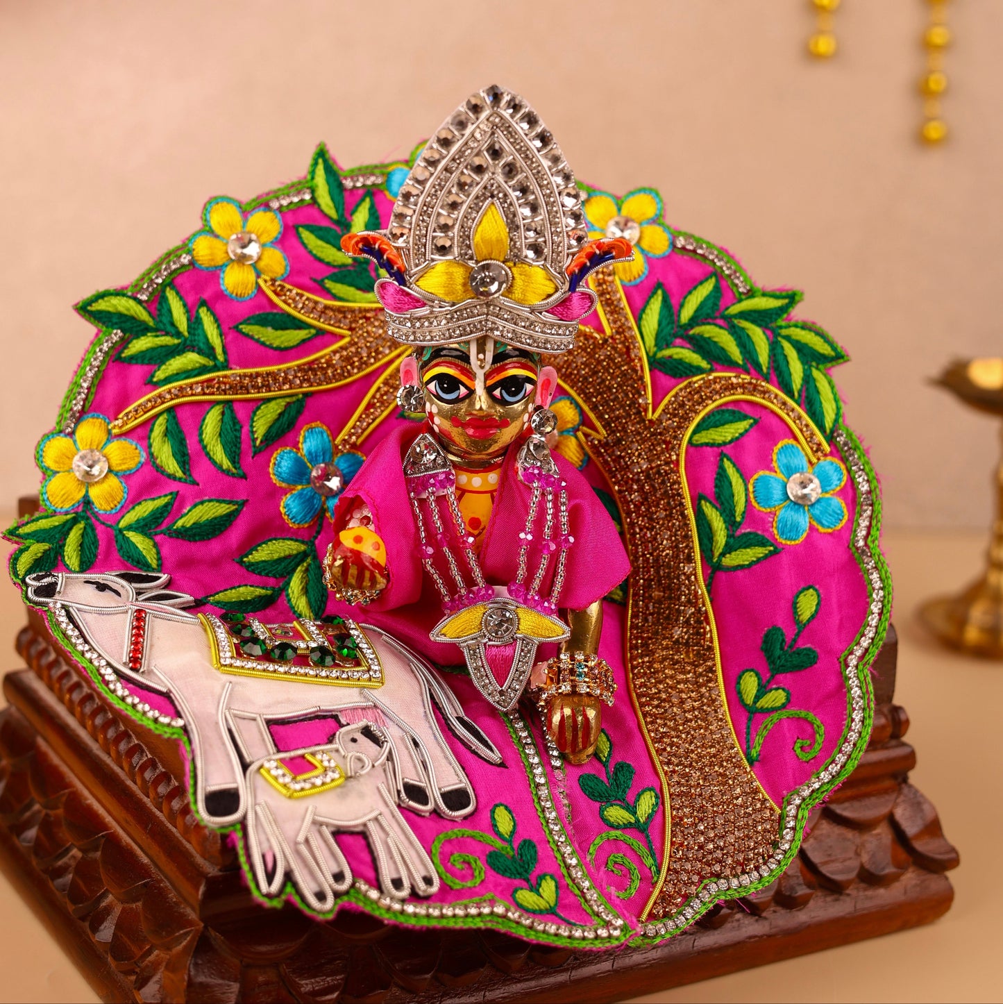 Gau Kripa Magenta Laddu Gopal Poshak - Devaya
