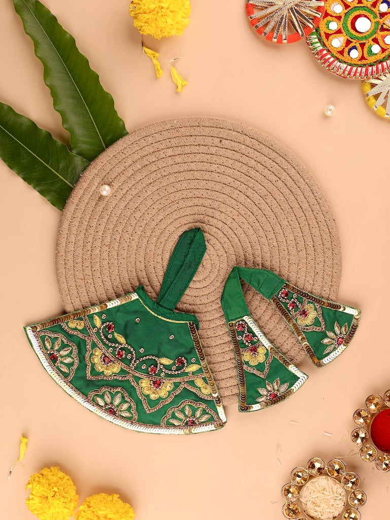 Divya Raas Green Lehenga Patka - Devaya