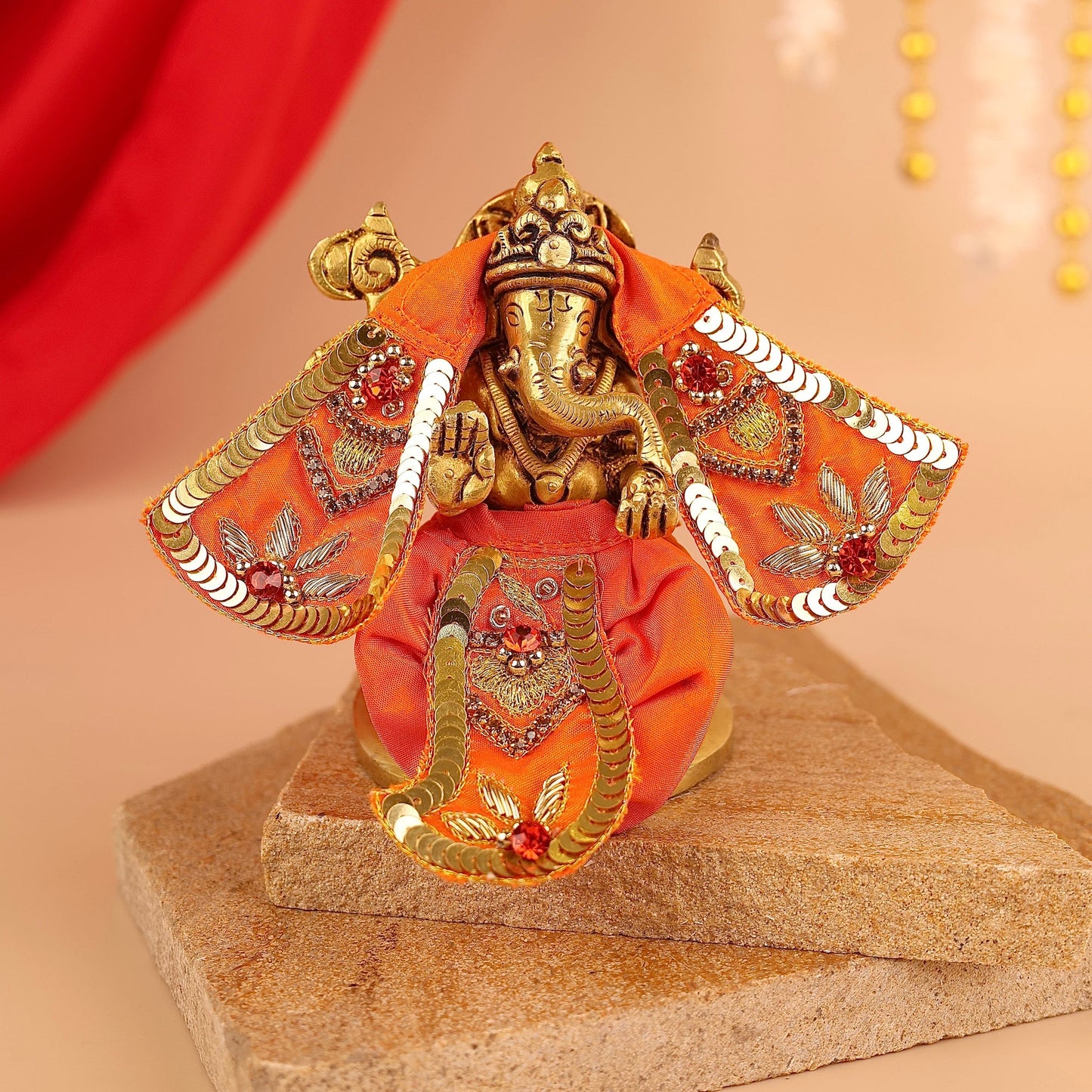 Divya Raas Orange Dhoti Patka