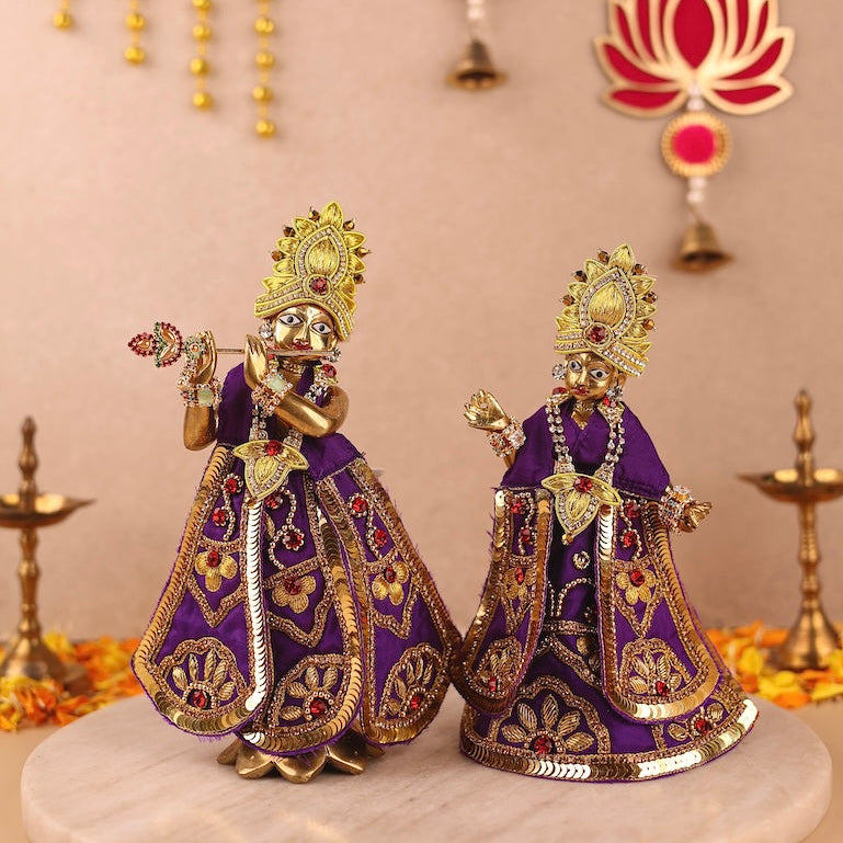 Divya Raas Purple Lehenga Dhoti with Patka & Shringar Set - Devaya
