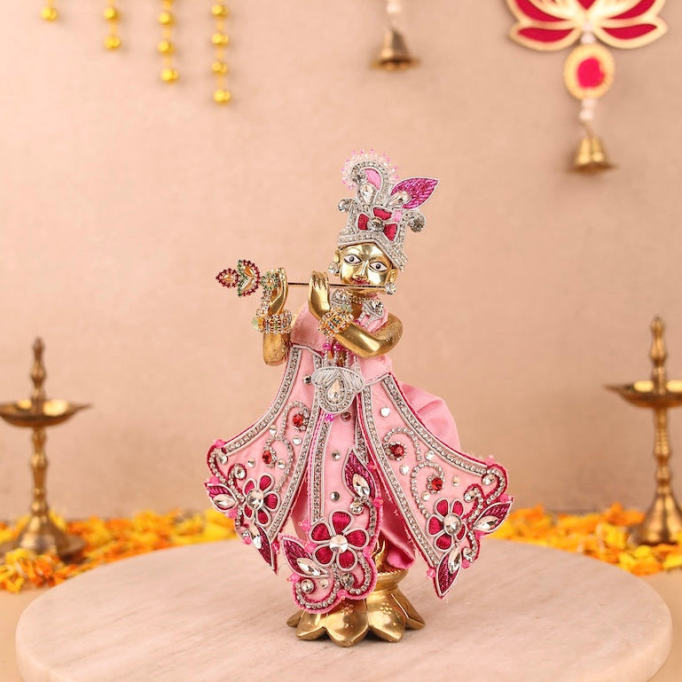Pushp Mala Pink Dhoti Patka