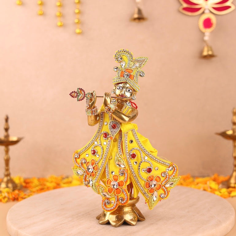 Pushp Mala Yellow Dhoti Patka