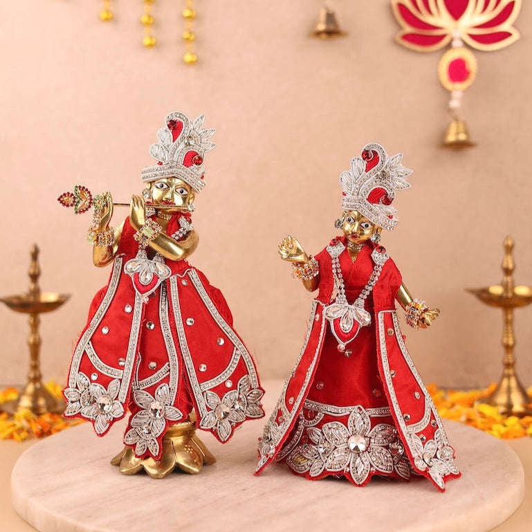 Saawan Sugandh Red Lehenga Dhoti with Patka & Shringar Set