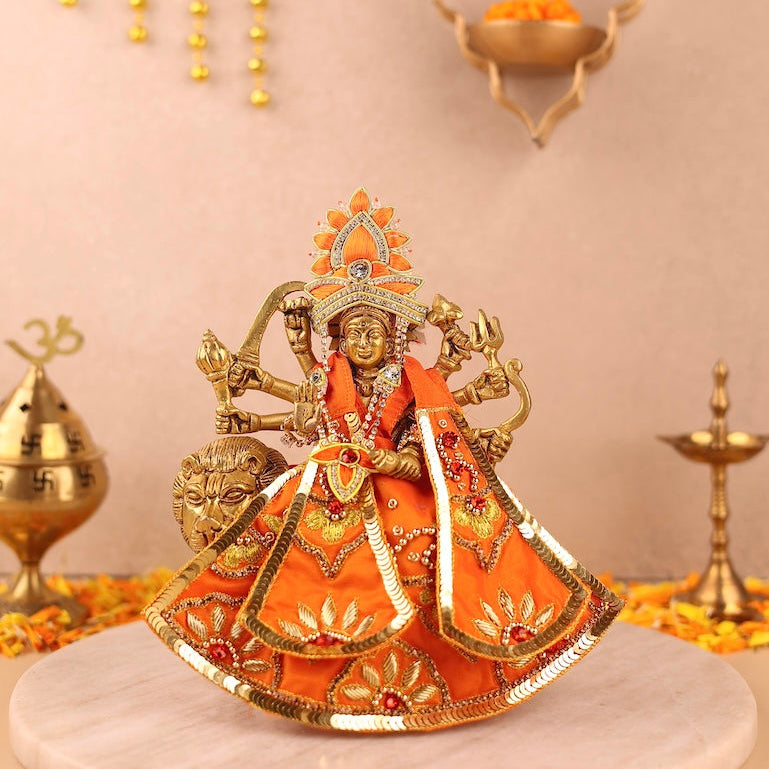 Divya Raas Orange Lehenga Patka