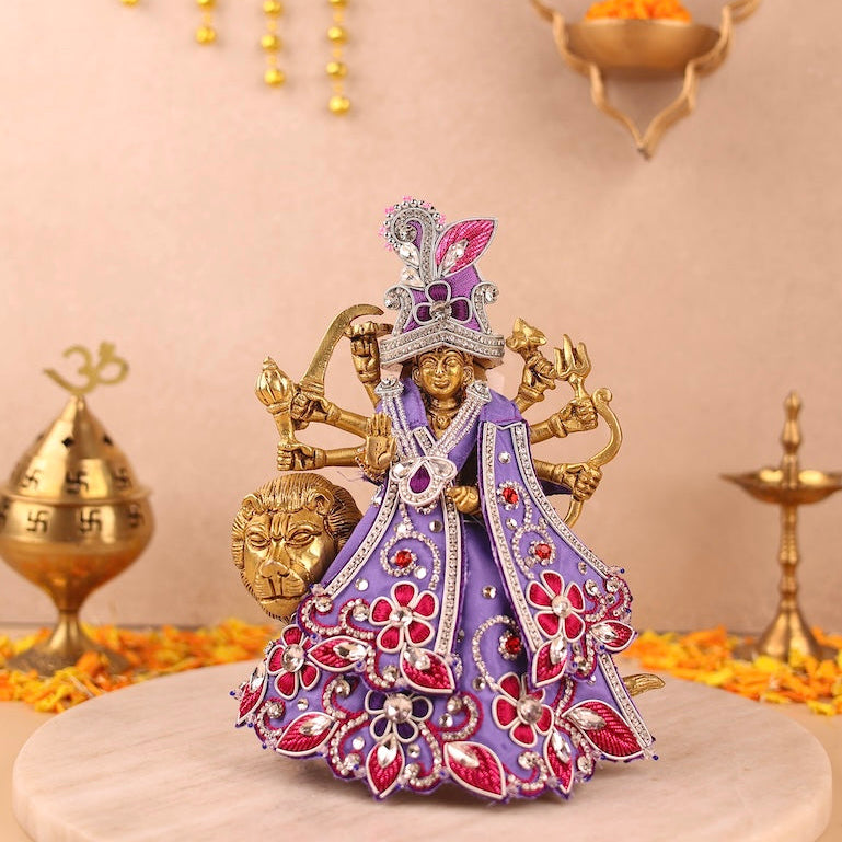 Pushp Mala Lavender Lehenga Patka
