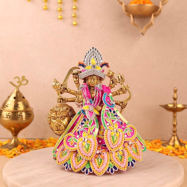 Indradhanu Magenta Lehenga Patka