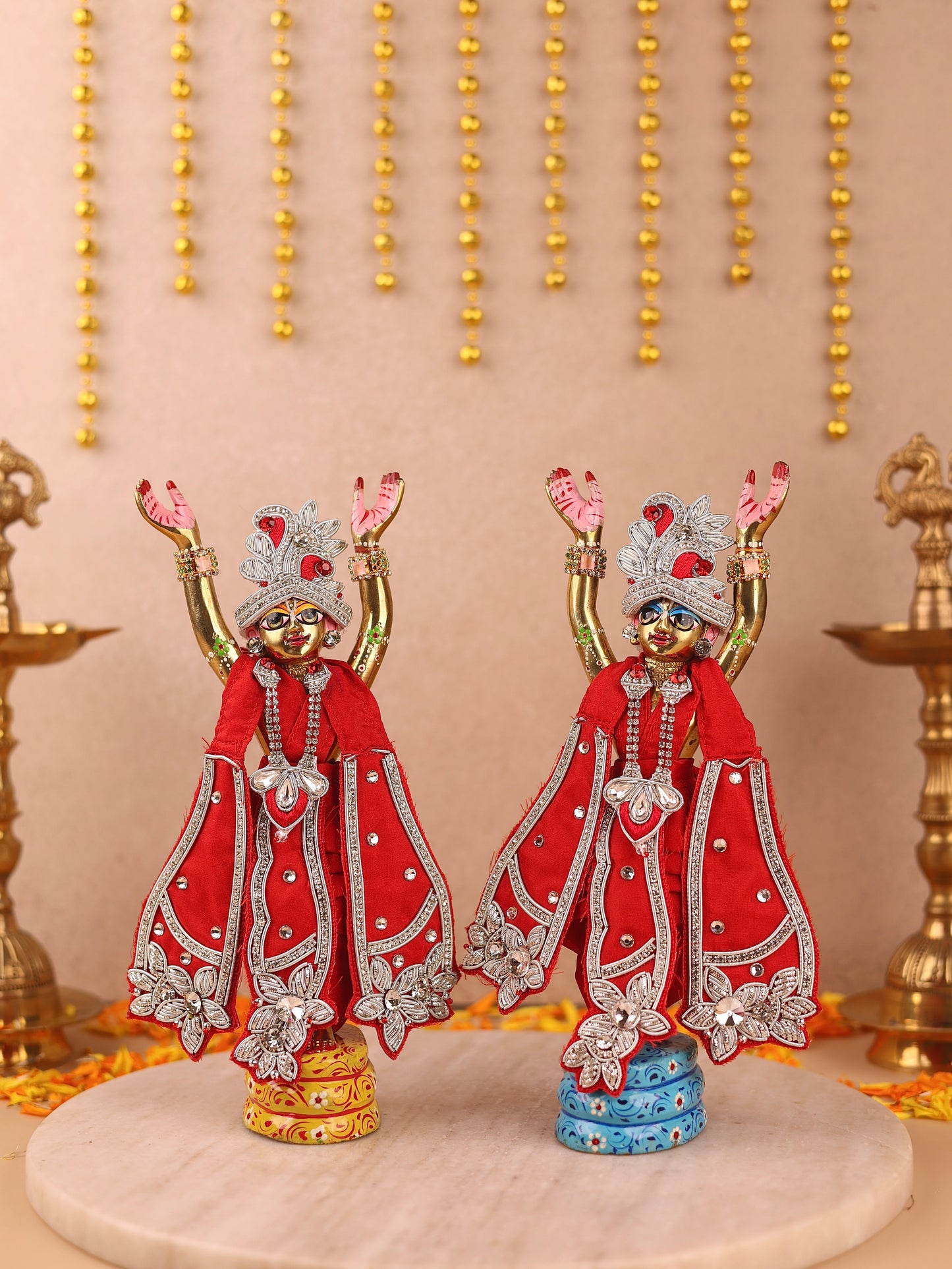 Saawan Sugandh Red Dhoti Patka for Gaur Nitai