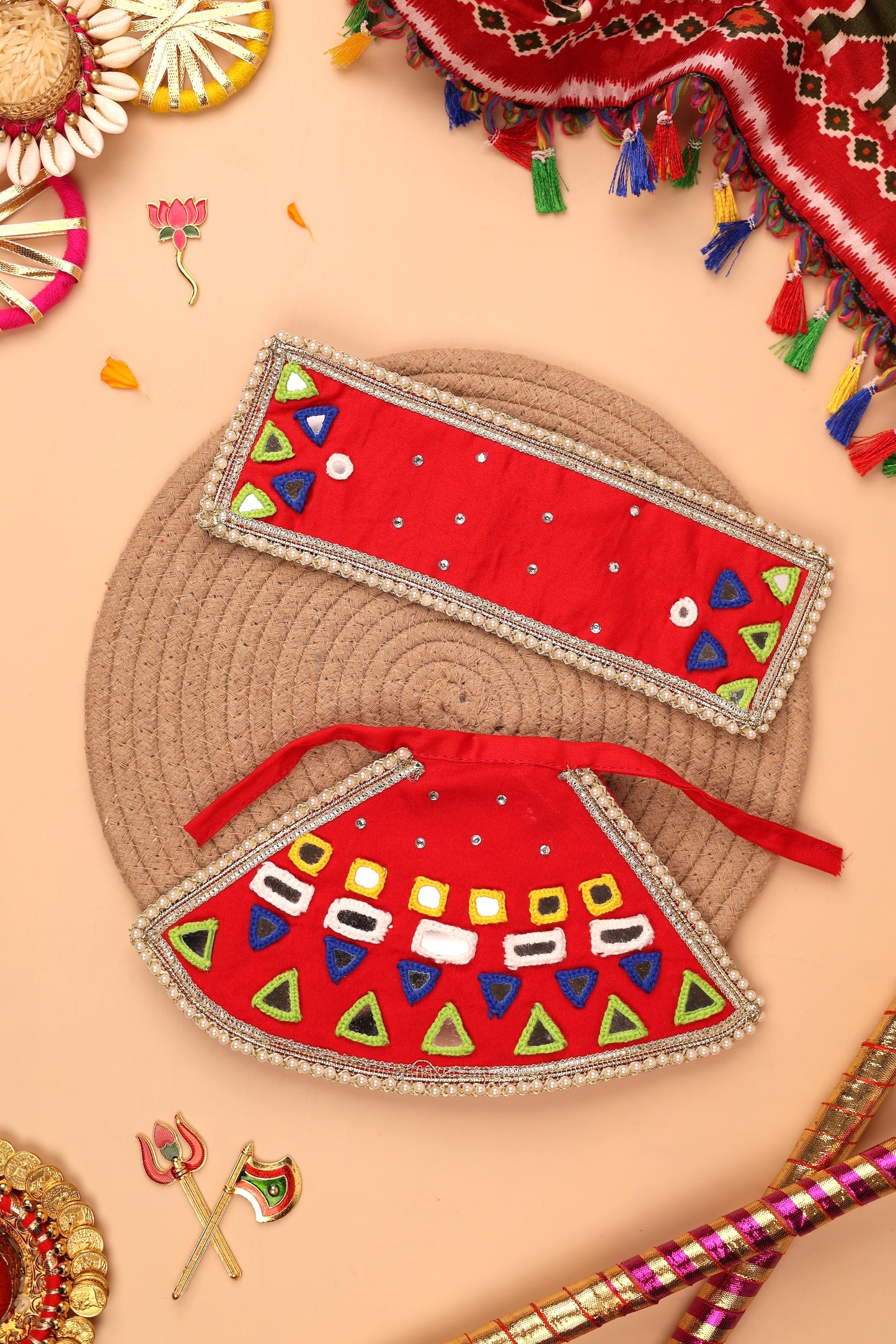 Rangilo Red Lehenga Odhni