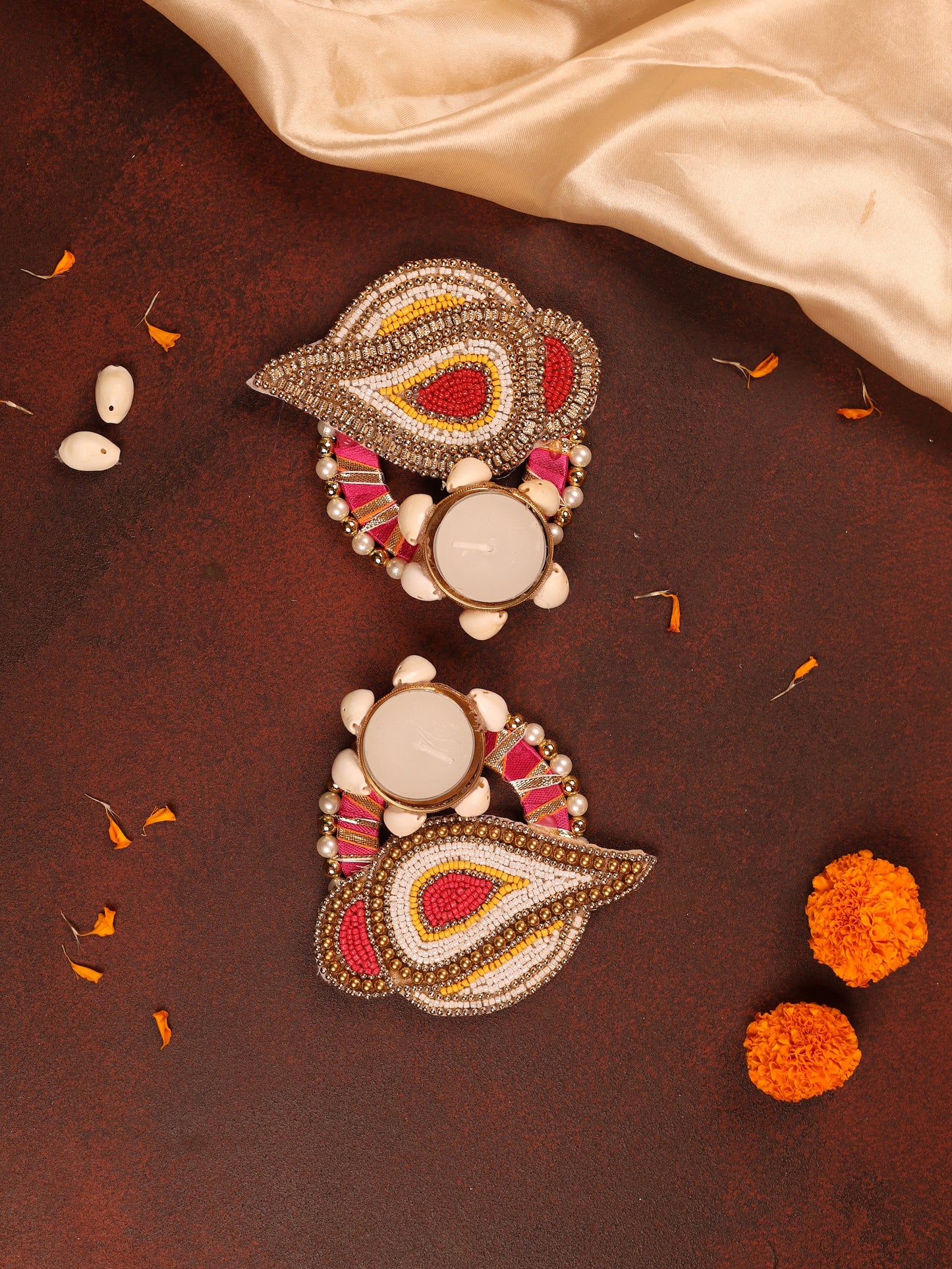 Shankhdeep T-Light Holders - Set of 2pcs