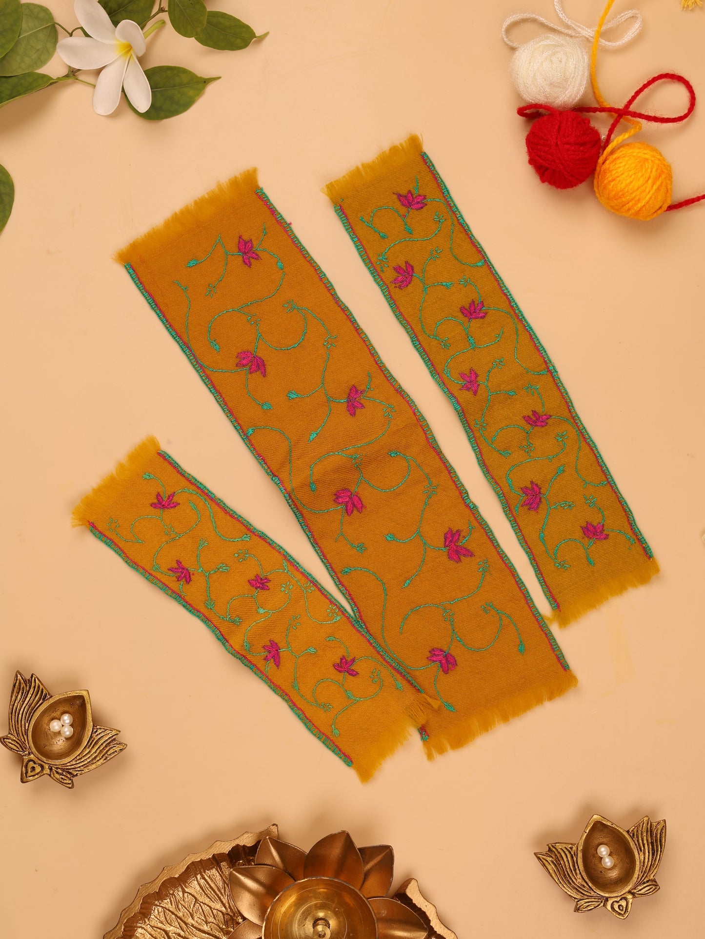 Muralidhar Mustard Pashmina Shawl