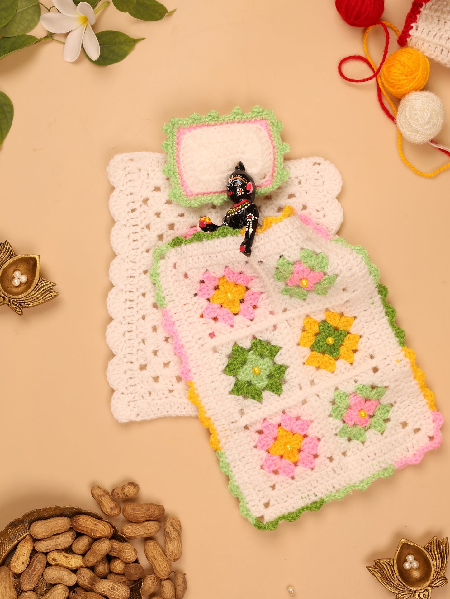 Ananda Laddu Gopal Bedding Set - 3 Pc