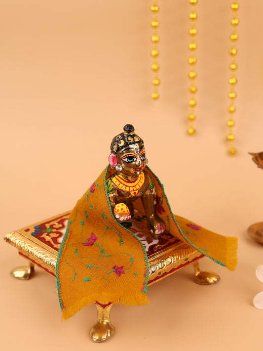 Muralidhar Mustard Pashmina Shawl