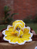 Basanti Yellow Wool Laddu Gopal Poshak 3 Pc Set