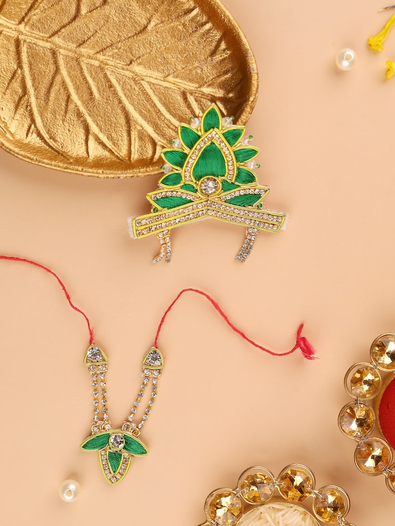 Divya Raas Green Lehenga Patka - Devaya