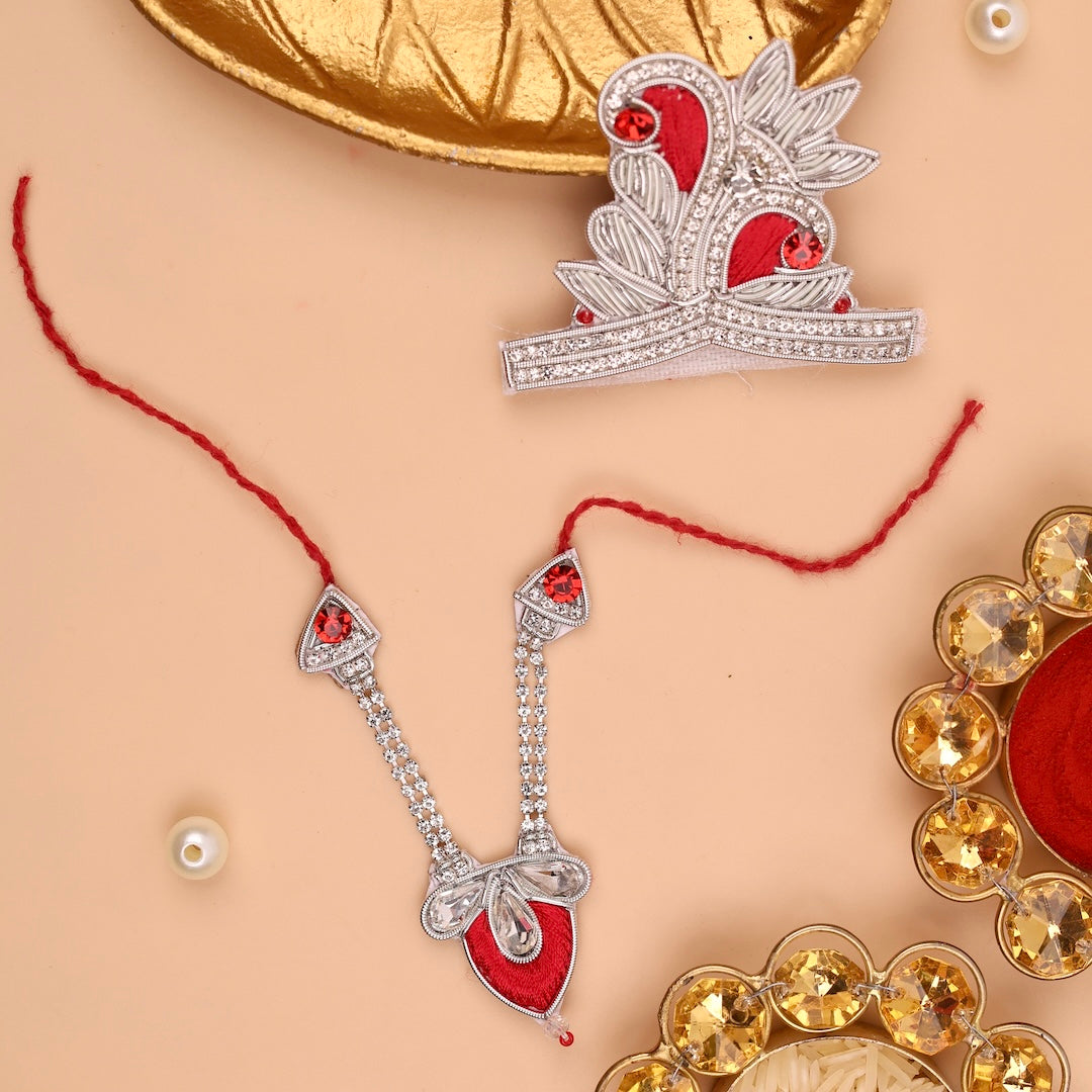 Saawan Sugandh Red Dhoti Patka for Gaur Nitai