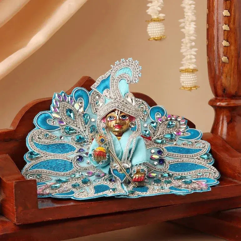 Varsha Raag Aqua Blue Laddu Gopal Poshak - Devaya