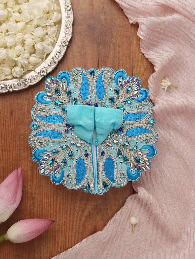 Varsha Raag Aqua Blue Laddu Gopal Poshak - Devaya