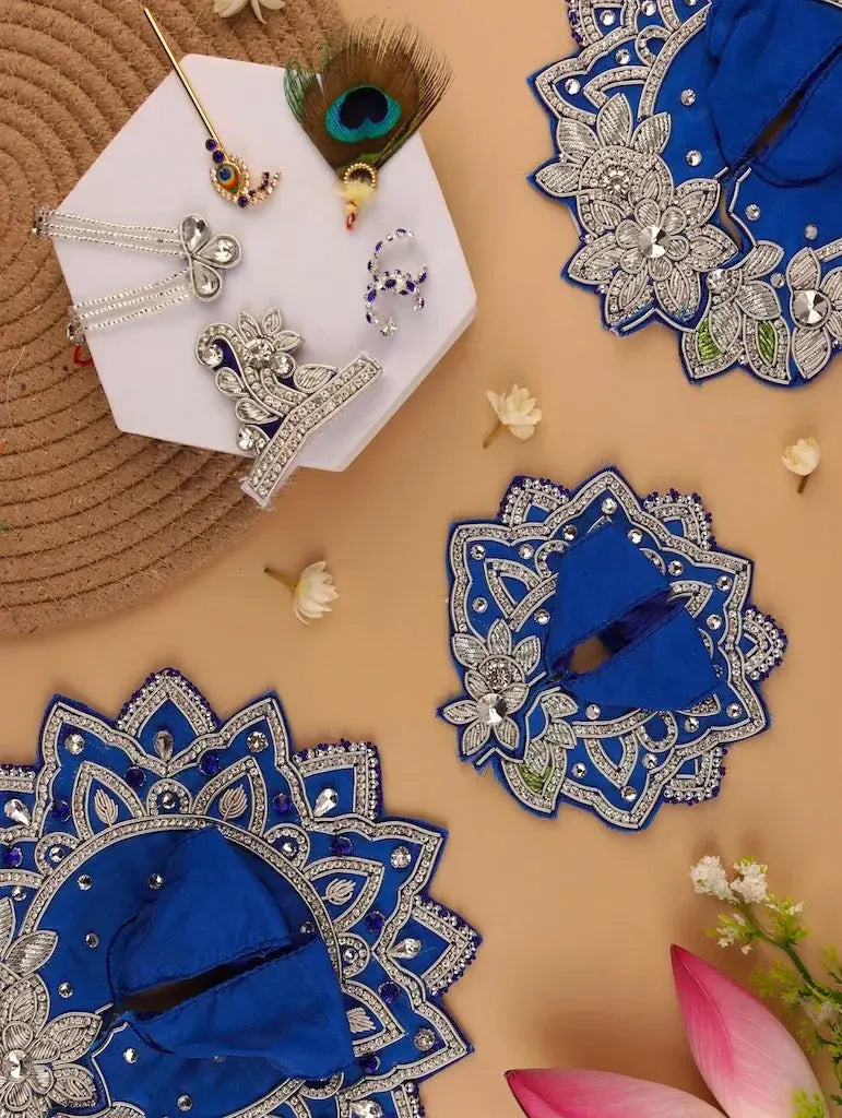 Saawan Sugandh Royal Blue Laddu Gopal Poshak - Devaya