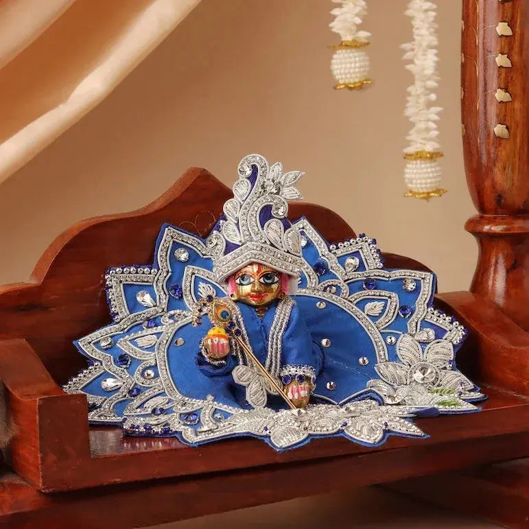 Saawan Sugandh Royal Blue Laddu Gopal Poshak - Devaya