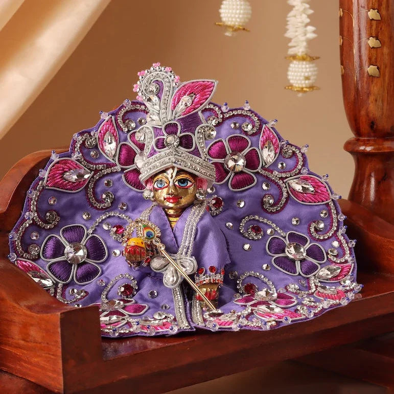 Pushp Mala Lavender Laddu Gopal Poshak - Devaya