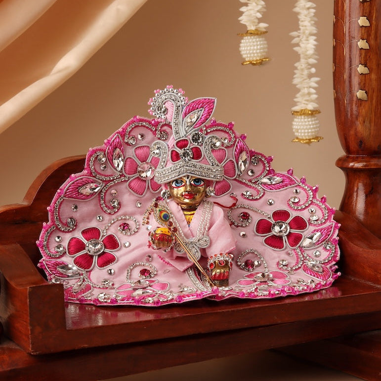 Pushp Mala Pink Laddu Gopal Poshak - Devaya