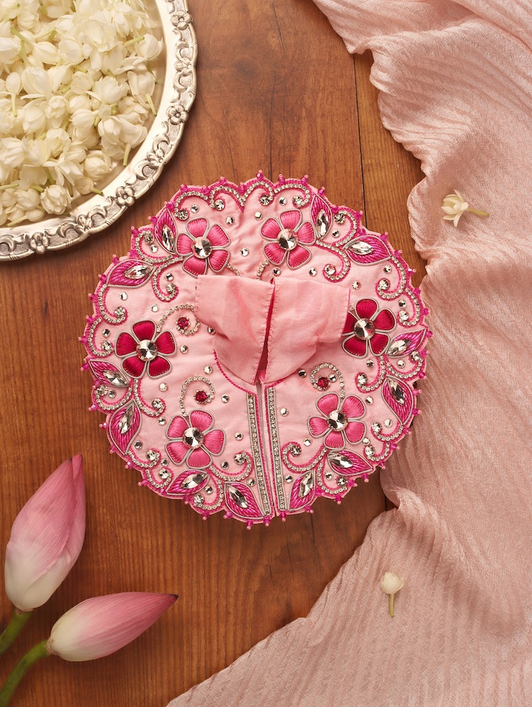 Pushp Mala Pink Laddu Gopal Poshak - Devaya