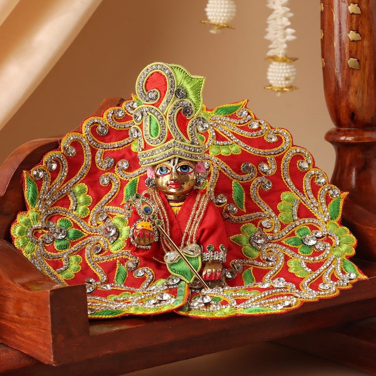 Madhuban Red Laddu Gopal Poshak - Devaya