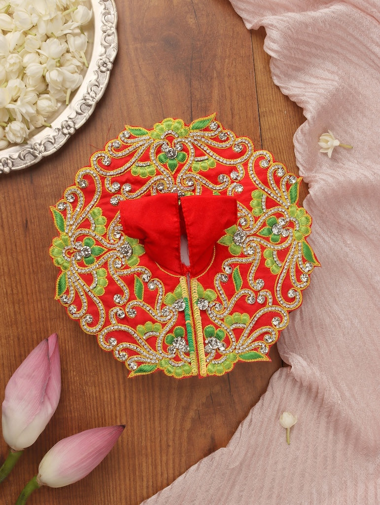Madhuban Red Laddu Gopal Poshak - Devaya