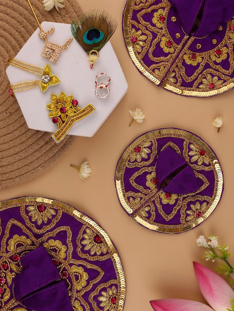 Divya Raas Purple Laddu Gopal Poshak - Devaya