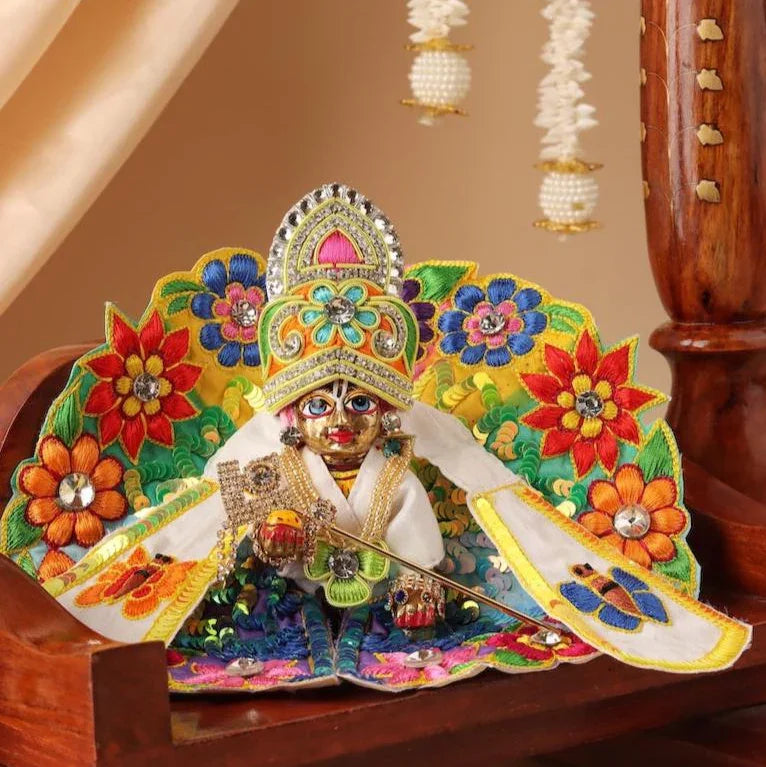 Pushpavan Handpainted Multicolor Ladoo Gopal Poshak - Devaya