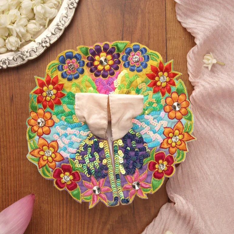 Pushpavan Handpainted Multicolor Ladoo Gopal Poshak - Devaya