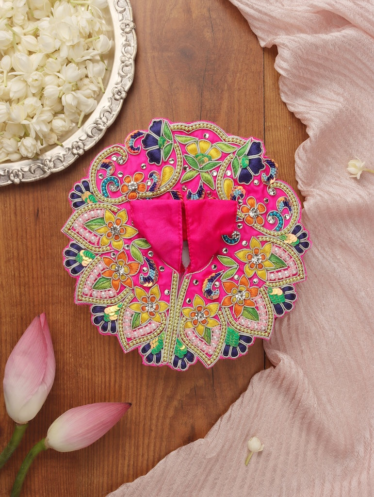 Indradhanu Magenta Laddu Gopal Poshak - Devaya