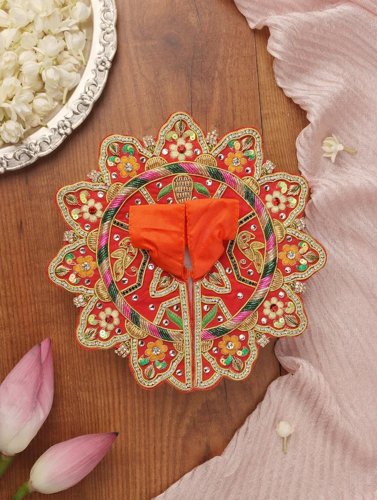 Madhur Leela Orange Laddu Gopal Poshak - Devaya