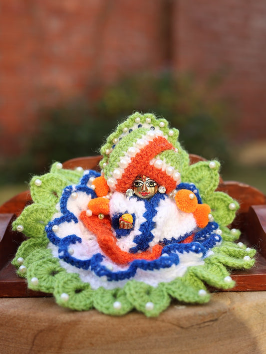 Tricolor Wool Laddu Gopal Poshak 4 Pc Set - Devaya