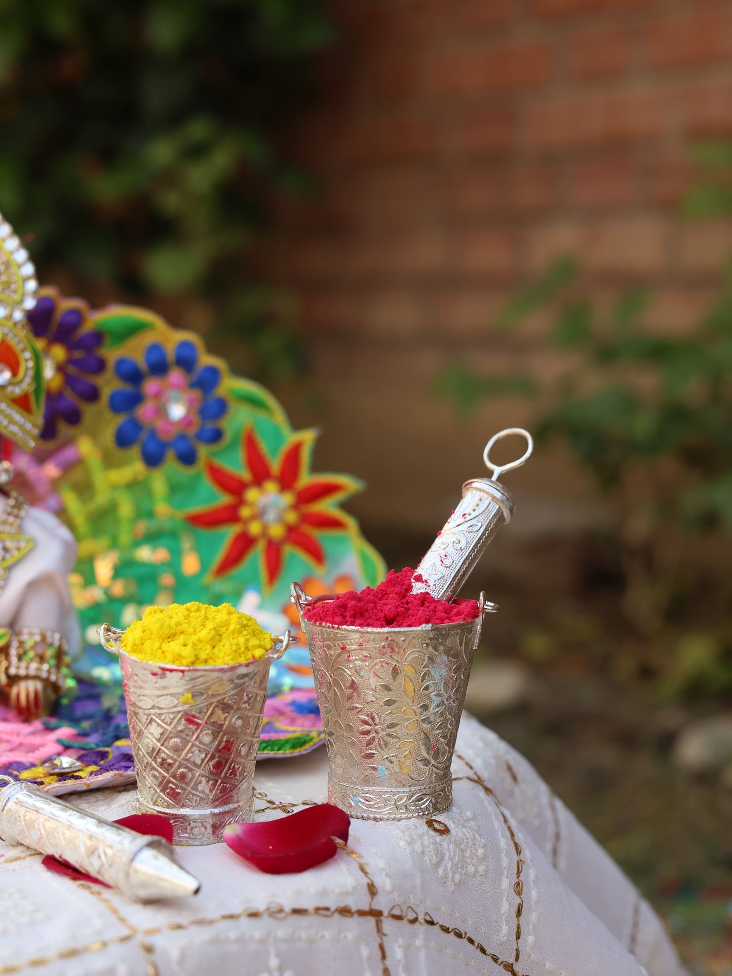 Silver Balti Pichkari For Laddu Gopal