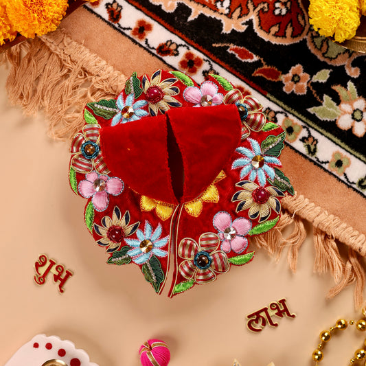 Raghukul Red Velvet Laddu Gopal Poshak