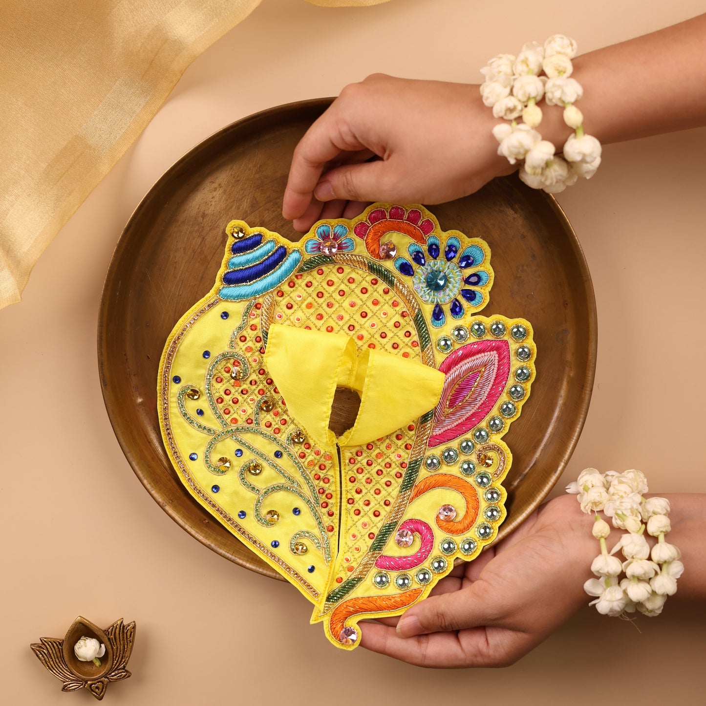 Shankh Naad Yellow Laddu Gopal Poshak
