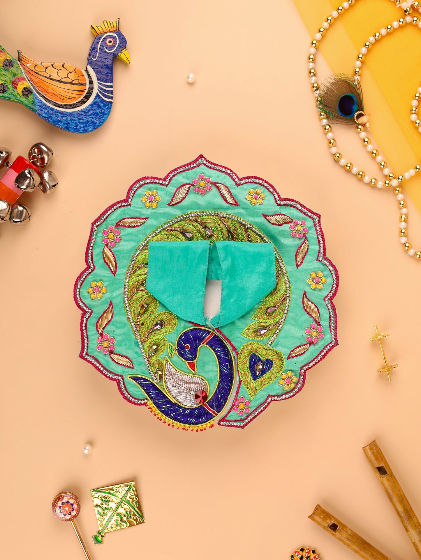 Morvilas Green Laddu Gopal Poshak