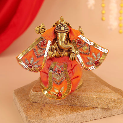 Divya Raas Orange Dhoti Patka