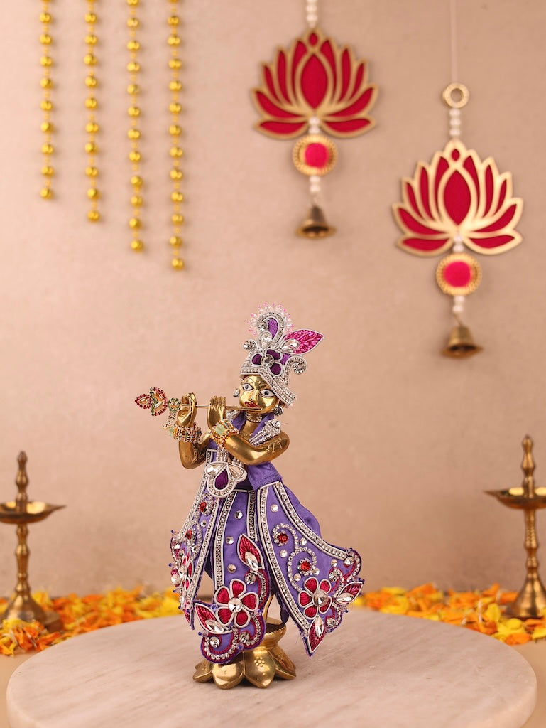 Pushp Mala Lavender Dhoti Patka & Shringar Set