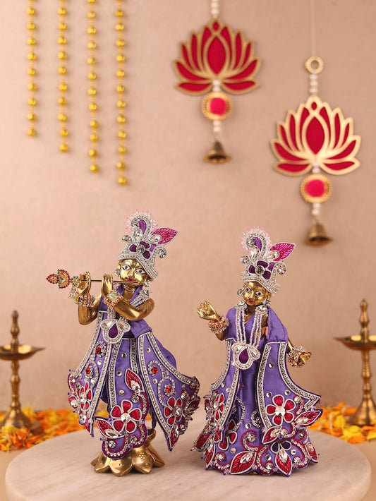 Pushp Mala Lavender Lehenga Dhoti with Patka & Shringar Set