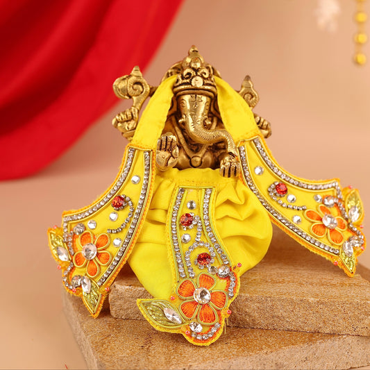 Pushp Mala Yellow Dhoti Patka