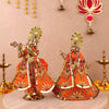 Divya Raas Orange Lehenga Dhoti with Patka