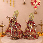 Divya Raas Maroon Lehenga Dhoti with Patka