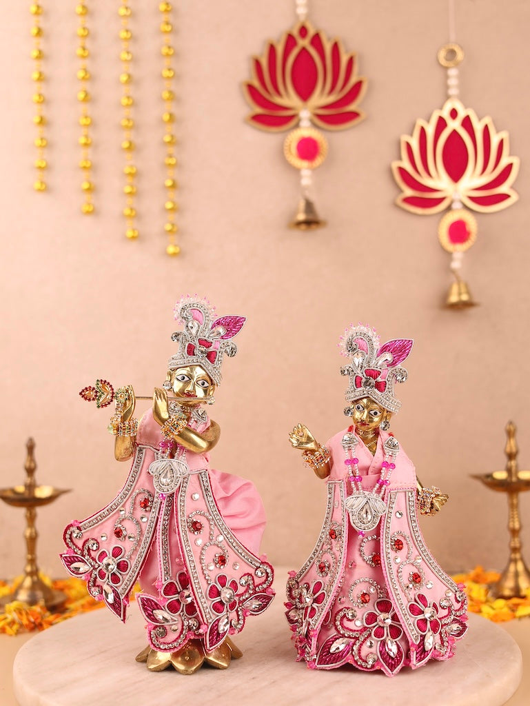 Pushp Mala Pink Lehenga Dhoti with Patka & Shringar Set