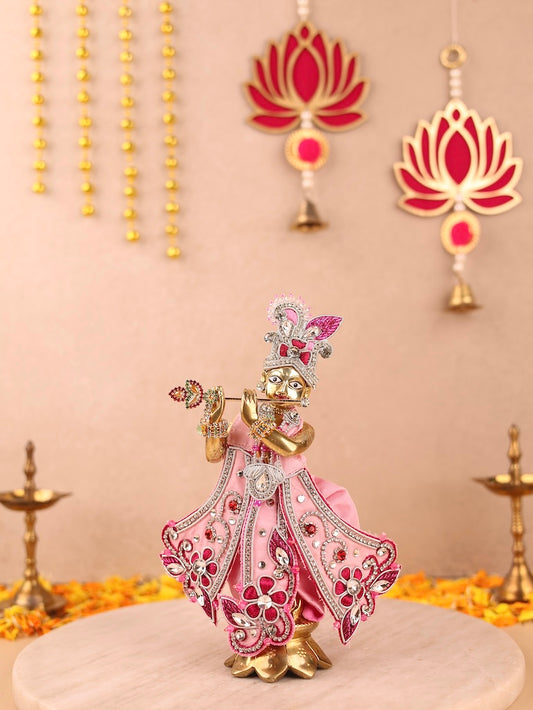 Pushp Mala Pink Dhoti Patka & Shringar Set