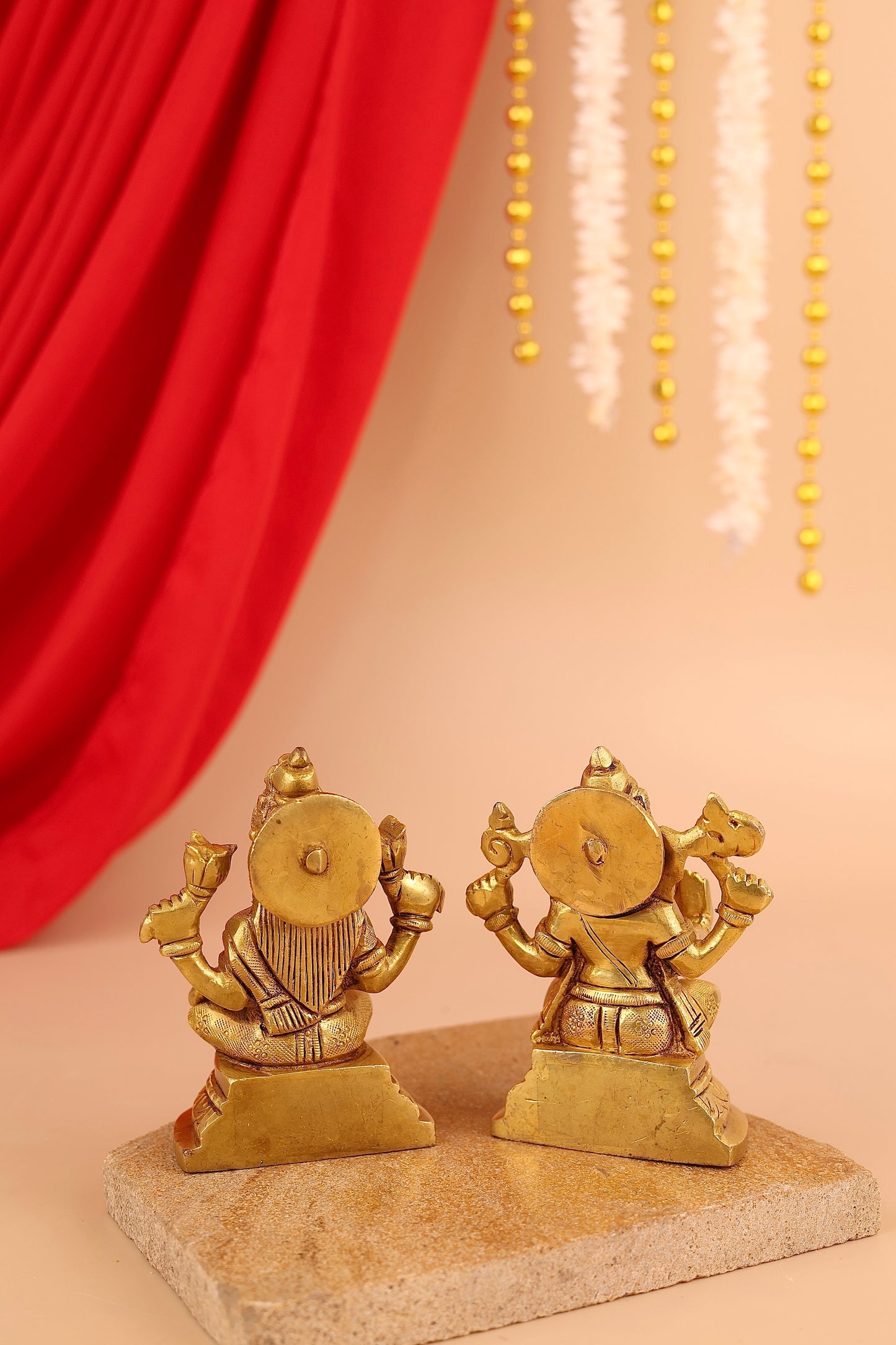 Laxmi-Ganesh Brass Idol