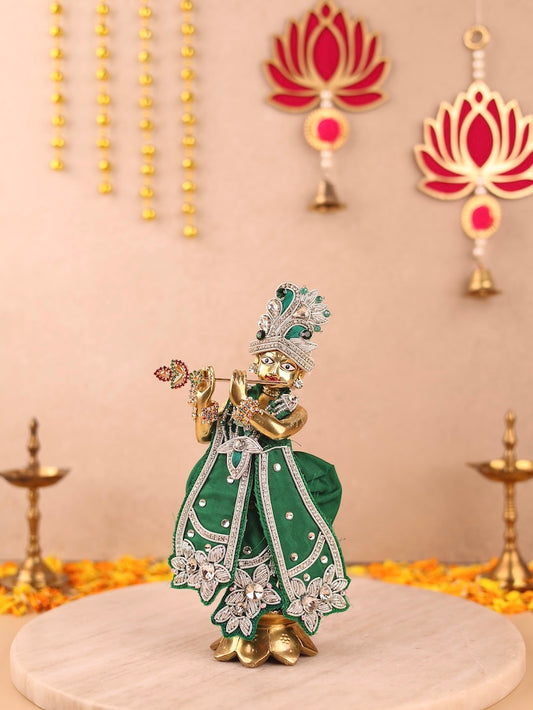 Saawan Sugandh Emerald Green Dhoti Patka & Shringar Set