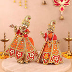 Madhur Leela Orange Lehenga Dhoti with Patka