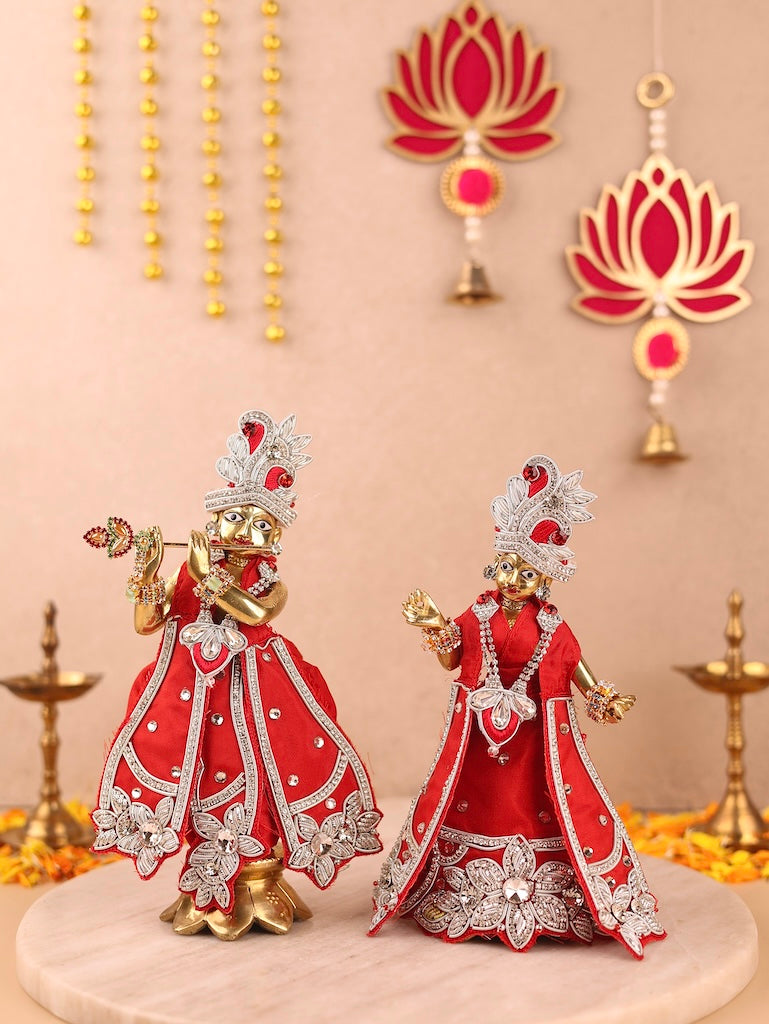 Saawan Sugandh Red Lehenga Dhoti with Patka & Shringar Set